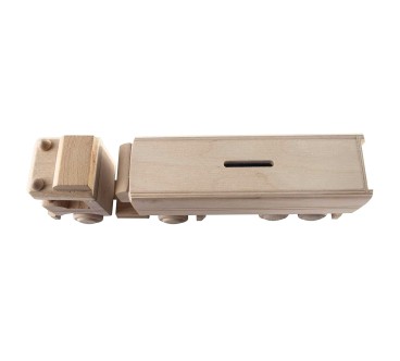 Wooden Long Truck Piggy Bank 30.5×10×6.5 cm