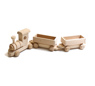 Wooden Train with 2 Carriages 54×7×7 cm