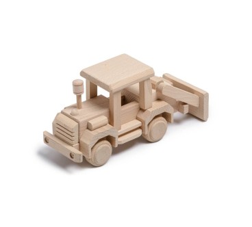 Wooden Bulldozer Toy Beech Wood 28×9.5×15 cm
