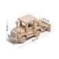 Wooden World Wooden Bulldozer Toy, Beech Wood, Movable Wheels & Blade, 28×9.5×15 cm