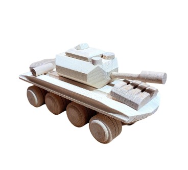 Wooden Army Tank Toy 17×7×8.5 cm