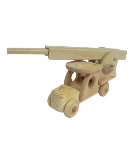 Wooden Firetruck Toy with Ladder 27 cm