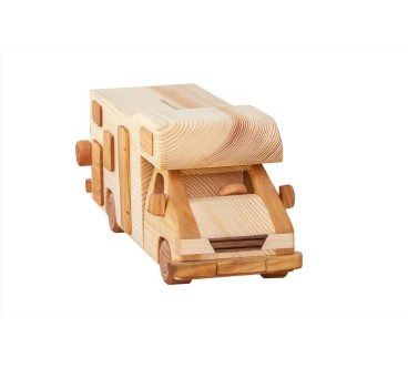 Handmade Wooden Campervan Piggy Bank 26×10.5×8.5 cm