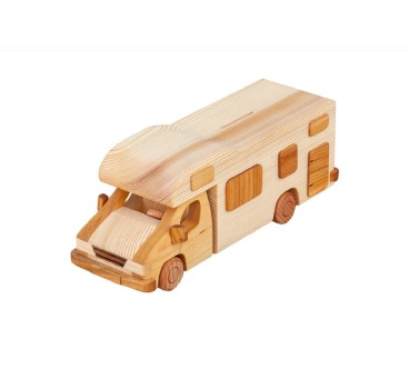 Handmade Wooden Campervan Piggy Bank 26×10.5×8.5 cm