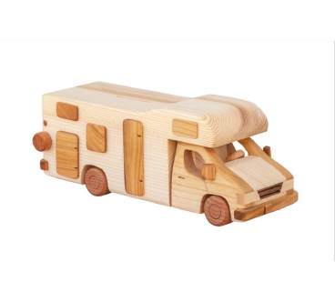 Handmade Wooden Campervan Piggy Bank 26×10.5×8.5 cm