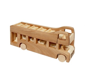 Wooden London Bus Toy 20×5×9 cm