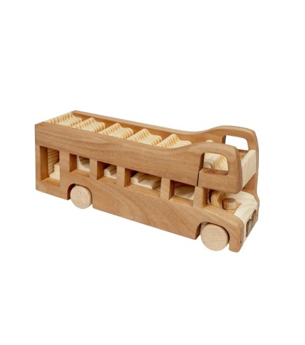 Wooden London Bus Toy 20×5×9 cm