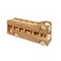 Wooden World Wooden London Bus Toy, Mixed Woods, Movable Wheels, 20×5×9 cm