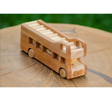 Wooden London Bus Toy 20×5×9 cm