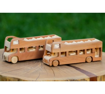 Wooden London Bus Toy 20×5×9 cm
