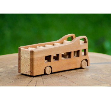 Wooden London Bus Toy 20×5×9 cm