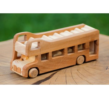 Wooden London Bus Toy 20×5×9 cm
