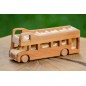 Wooden World Wooden London Bus Toy, Mixed Woods, Movable Wheels, 20×5×9 cm