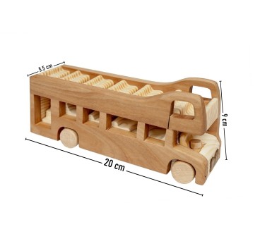 Wooden London Bus Toy 20×5×9 cm