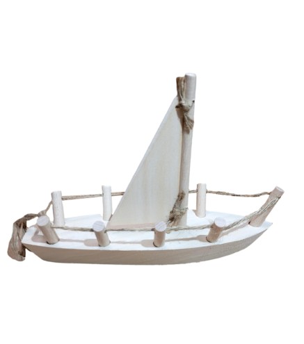 Viking Style Wooden Sail Boat 24×7×18 cm