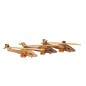 Wooden World Wooden Apache AH-64 Helicopter Model, Raw Natural Wood, Movable Propeller, 22×19×6.5 cm