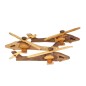 Wooden World Wooden Apache AH-64 Helicopter Model, Raw Natural Wood, Movable Propeller, 22×19×6.5 cm