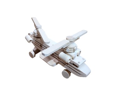 Wooden Military Transport Helicopter 27×21×11.5 cm