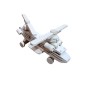 Wooden World Military Transport Helicopter, Wooden 3D Model, Raw Natural Wood, 27×21×11.5 cm