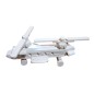 Wooden World Military Transport Helicopter, Wooden 3D Model, Raw Natural Wood, 27×21×11.5 cm