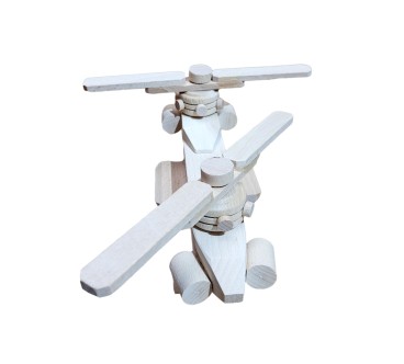 Wooden Military Transport Helicopter 27×21×11.5 cm