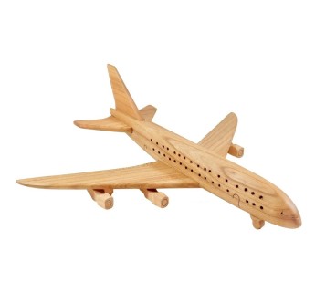 Wooden Airbus Plane Model Cherry Wood 27.5 cm