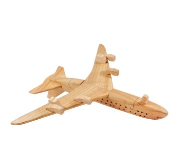 Wooden Airbus Plane Model Cherry Wood 27.5 cm