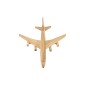 Wooden World Wooden Jumbo Jet Plane Model, Cherry Wood, 3D Decorative Display, 27.5×24×8 cm