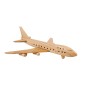 Wooden World Wooden Jumbo Jet Plane Model, Cherry Wood, 3D Decorative Display, 27.5×24×8 cm