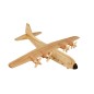 Wooden World Wooden Hercules Plane Model, Cherry Wood, 3D Decorative Display, 25×30×8 cm