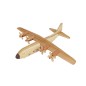 Wooden World Wooden Hercules Plane Model, Cherry Wood, 3D Decorative Display, 25×30×8 cm