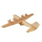Wooden World Wooden Hercules Plane Model, Cherry Wood, 3D Decorative Display, 25×30×8 cm