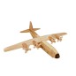 Wooden World Wooden Hercules Plane Model, Cherry Wood, 3D Decorative Display, 25×30×8 cm