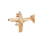 Wooden World Wooden Hercules Plane Model, Cherry Wood, 3D Decorative Display, 25×30×8 cm