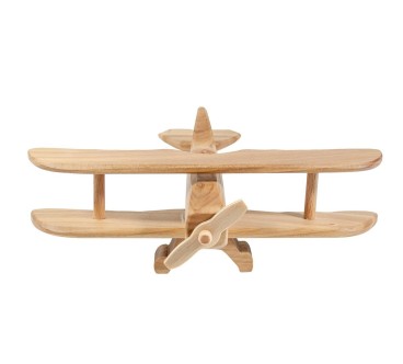 Wooden World Wooden Albatros Plane Model, Cherry Wood, Handmade 3D Decorative Display, 15×18.5×6.5 cm
