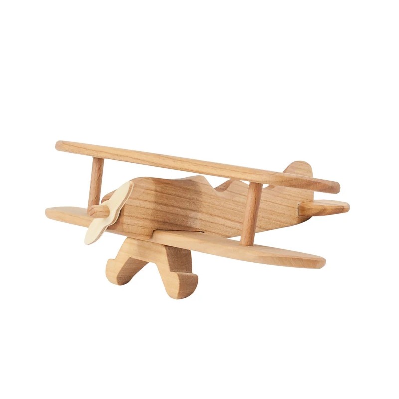 Wooden World Wooden Albatros Plane Model, Cherry Wood, Handmade 3D Decorative Display, 15×18.5×6.5 cm
