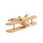 Wooden World Wooden Albatros Plane Model, Cherry Wood, Handmade 3D Decorative Display, 15×18.5×6.5 cm