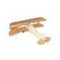 Wooden World Wooden Albatros Plane Model, Cherry Wood, Handmade 3D Decorative Display, 15×18.5×6.5 cm