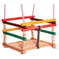 Wooden World Wooden Baby Swing, Indoor & Outdoor Use, Safety Seat, 32×32 cm, Max Load 20 kg