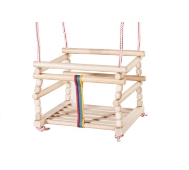 Natural Wooden Baby Swing Indoor & Outdoor 32×32 cm