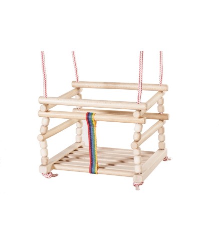 Natural Wooden Baby Swing Indoor & Outdoor 32×32 cm