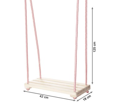 Wooden Garden Swing Seat Beech Wood 42×18 cm