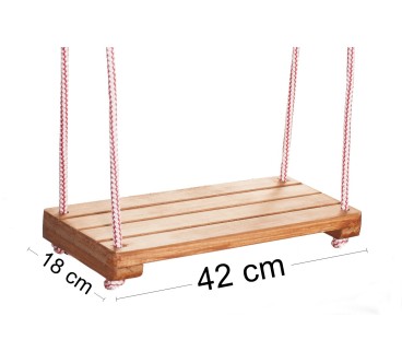 Brown Wooden Garden Swing Seat 42×18 cm