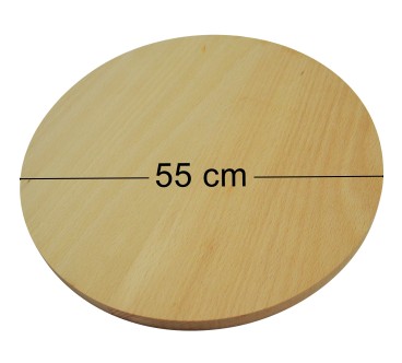Wooden Round Serving Board 55cm (22") | Eco Pizza, Bread & Cheese Board