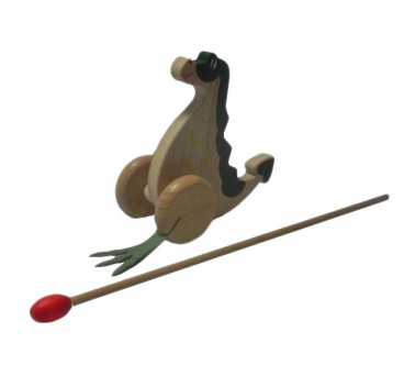 Push Along Wooden Dragon Toy Beech Wood