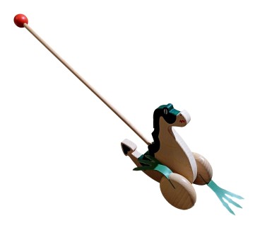 Push Along Wooden Dragon Toy Beech Wood