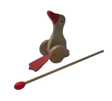 Push Along Wooden Duck Toy Beech Wood