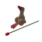 Wooden World Push Along Wooden Duck Toy, Hand Painted, Beech Wood, Rolling Figure with Stick, 20×10×10 cm Wooden World Push Along Wooden Duck Toy, Hand Painted, Beech Wood, Rolling Figure with Stick, 20×10×10 cm