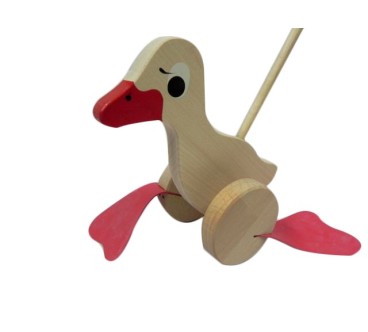 Push Along Wooden Duck Toy Beech Wood