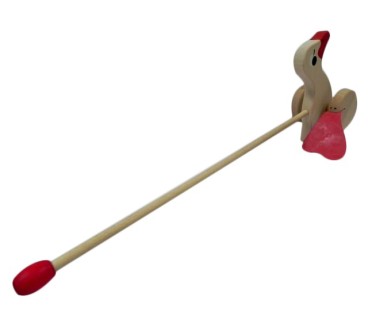 Push Along Wooden Duck Toy Beech Wood